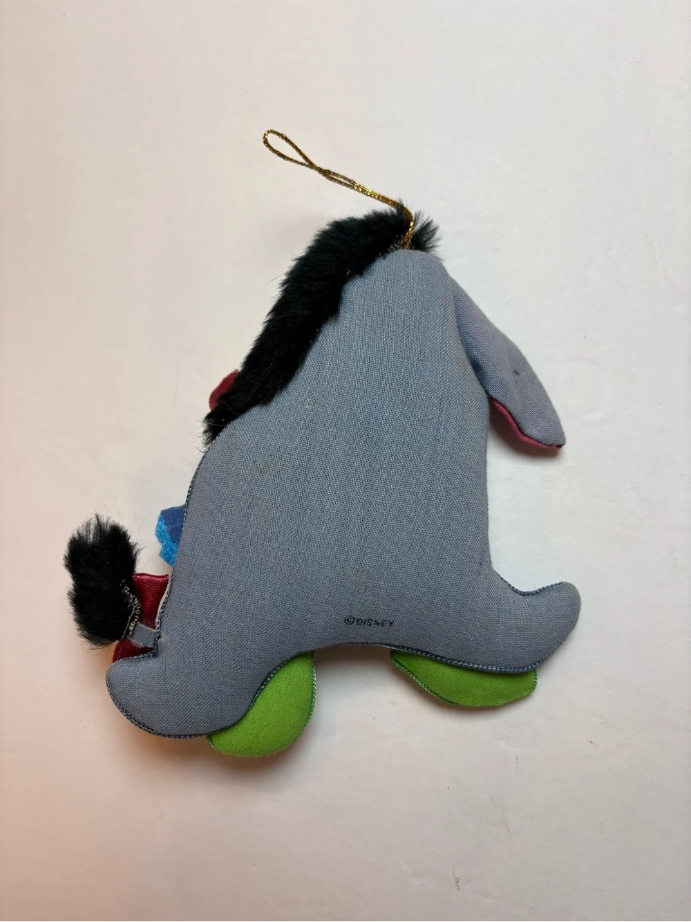 Disney VTG Set Of 2 3D Fabric Ornaments Winnie The Pooh Piglet Eeyore